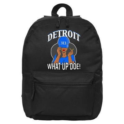 Detroit 313 What Up Doe African American Woman 16 in Basic Backpack