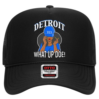 Detroit 313 What Up Doe African American Woman Trucker Hat