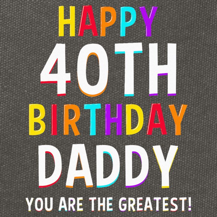 Daddy 40th Birthday Happy Birthday Cotton Canvas Backpack