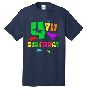 Dinosaur 4th Birthday Dino Im 4 Birthday Tall T-Shirt