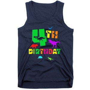 Dinosaur 4th Birthday Dino Im 4 Birthday Tank Top