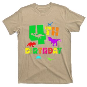 Dinosaur 4th Birthday Dino Im 4 Birthday T-Shirt