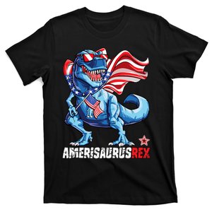 Dinosaur 4th Of July Boy Girl Amerisaurus T Rex Funny T-Shirt