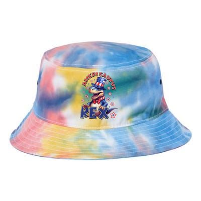 Dinosaur 4th Of July Amerisaurus T Rex Tie Dye Newport Bucket Hat