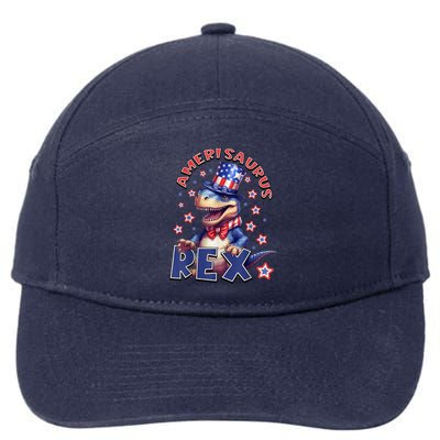 Dinosaur 4th Of July Amerisaurus T Rex 7-Panel Snapback Hat