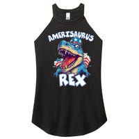 Dinosaur 4th of July Amerisaurus T Rex Women’s Perfect Tri Rocker Tank