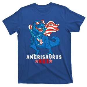 Dinosaur 4th Of July Amerisaurus T Rex Funny T-Shirt