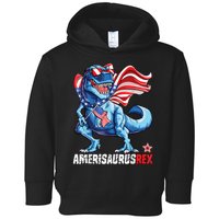 Dinosaur 4th Of July Amerisaurus T Rex Funny Toddler Hoodie