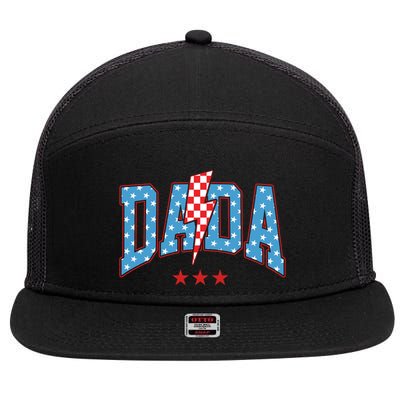 Dada 4th Of July Usa Festive 7 Panel Mesh Trucker Snapback Hat