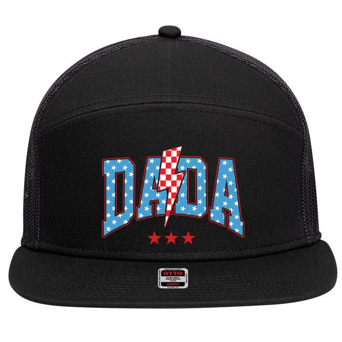 Dada 4th Of July Usa Festive 7 Panel Mesh Trucker Snapback Hat