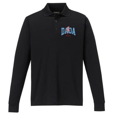 Dada 4th Of July Usa Festive Performance Long Sleeve Polo