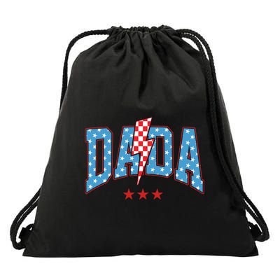 Dada 4th Of July Usa Festive Drawstring Bag