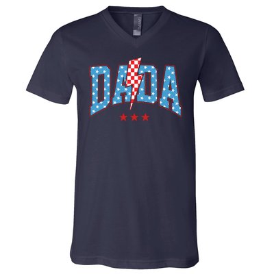 Dada 4th Of July Usa Festive V-Neck T-Shirt