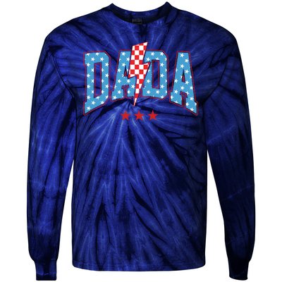 Dada 4th Of July Usa Festive Tie-Dye Long Sleeve Shirt