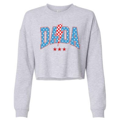 Dada 4th Of July Usa Festive Cropped Pullover Crew