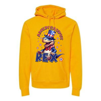 Dinosaur 4th Of July Amerisaurus T Rex Premium Hoodie