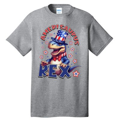 Dinosaur 4th Of July Amerisaurus T Rex Tall T-Shirt