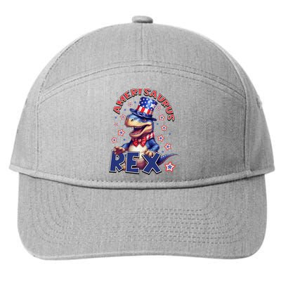 Dinosaur 4th Of July Amerisaurus T Rex 7-Panel Snapback Hat