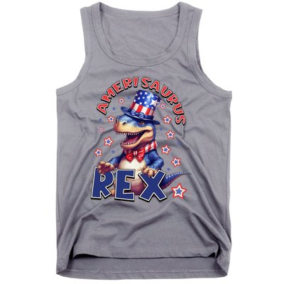 Dinosaur 4th Of July Amerisaurus T Rex Tank Top