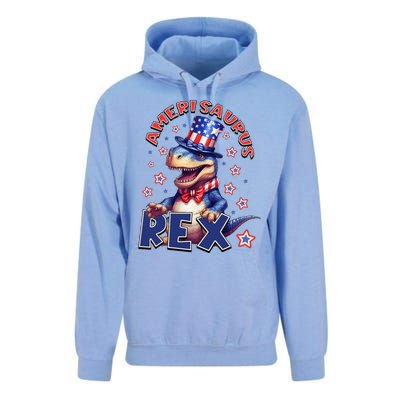 Dinosaur 4th Of July Amerisaurus T Rex Unisex Surf Hoodie