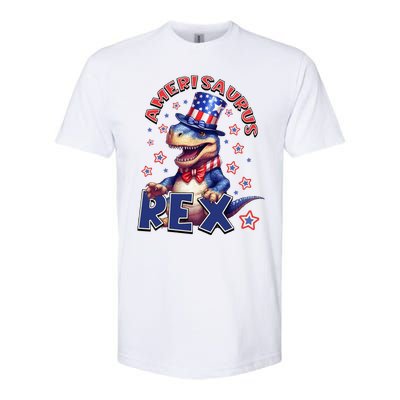 Dinosaur 4th Of July Amerisaurus T Rex Softstyle CVC T-Shirt