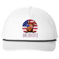 Doberman 4th Of July American Flag Dog Snapback Five-Panel Rope Hat