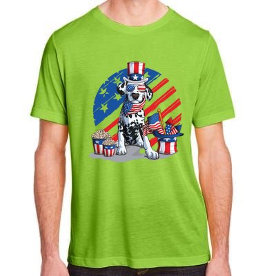 Dalmatian 4th Of July American Sunglasses Dog Puppy Usa Gift Adult ChromaSoft Performance T-Shirt