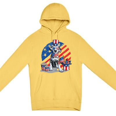 Dalmatian 4th Of July American Sunglasses Dog Puppy Usa Gift Premium Pullover Hoodie