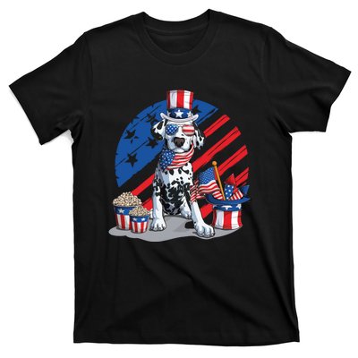 Dalmatian 4th Of July American Sunglasses Dog Puppy Usa Gift T-Shirt