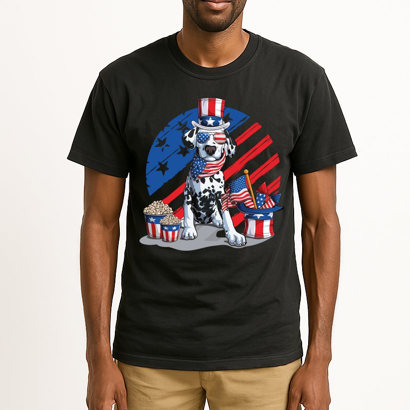 Dalmatian 4th Of July American Sunglasses Dog Puppy Usa Gift Tall T-Shirt