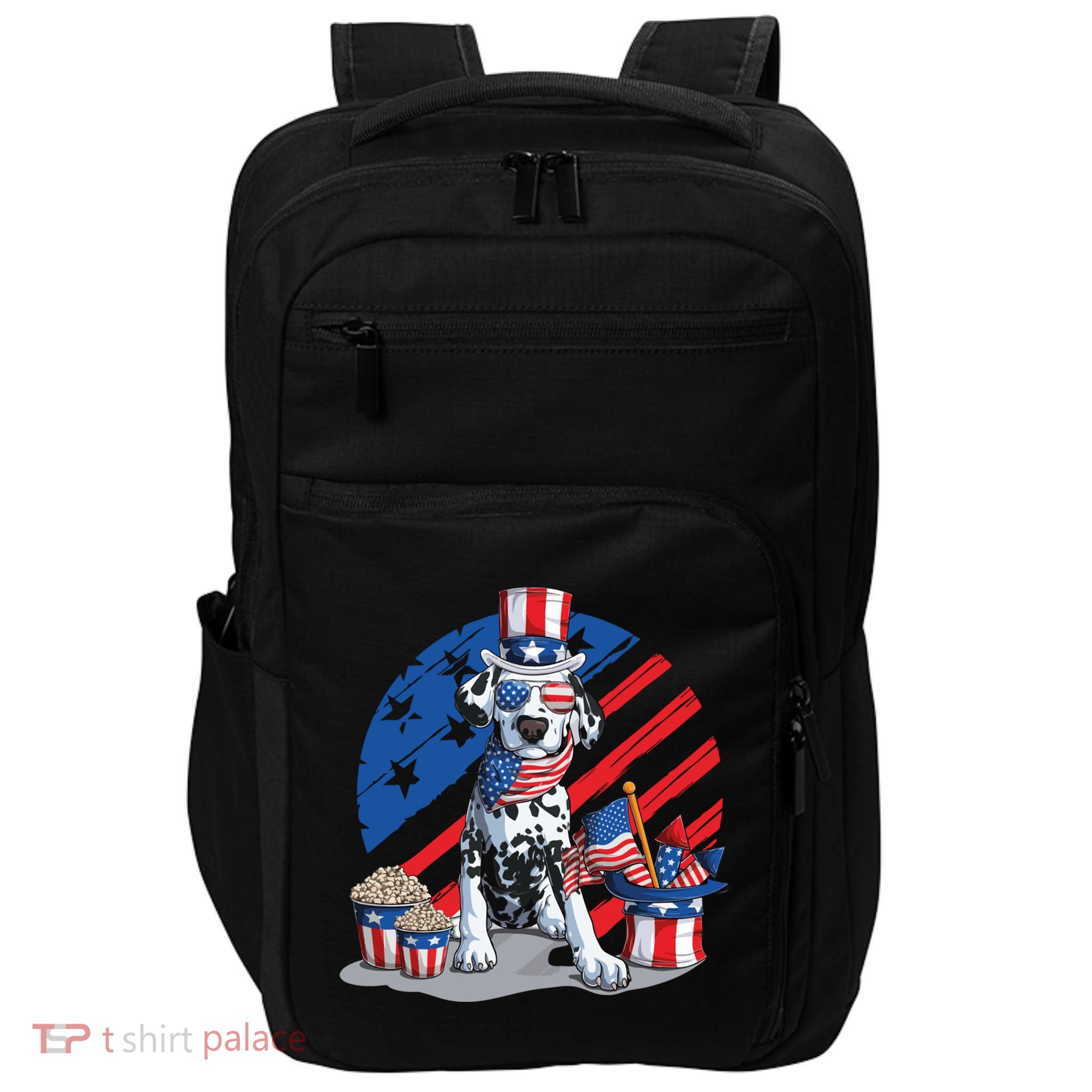 Dalmatian 4th Of July American Sunglasses Dog Puppy Usa Gift Impact Tech Backpack