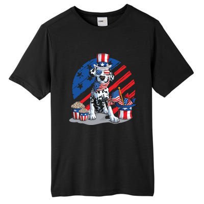 Dalmatian 4th Of July American Sunglasses Dog Puppy Usa Gift Tall Fusion ChromaSoft Performance T-Shirt