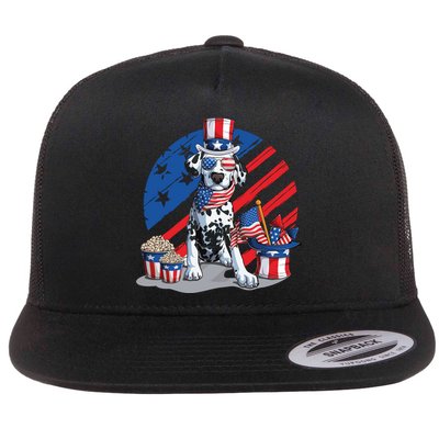 Dalmatian 4th Of July American Sunglasses Dog Puppy Usa Gift Flatbill Hat