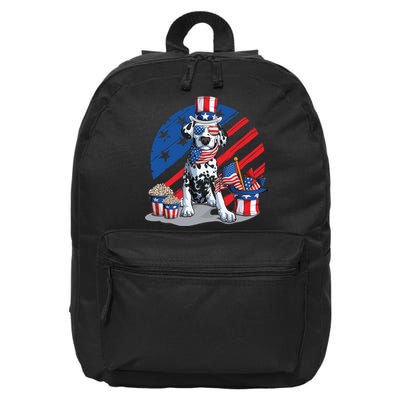 Dalmatian 4th Of July American Sunglasses Dog Puppy Usa Gift 16 in Basic Backpack