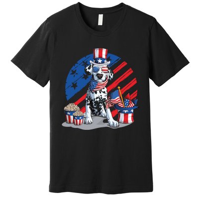 Dalmatian 4th Of July American Sunglasses Dog Puppy Usa Gift Premium T-Shirt