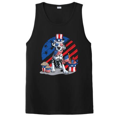 Dalmatian 4th Of July American Sunglasses Dog Puppy Usa Gift PosiCharge Competitor Tank