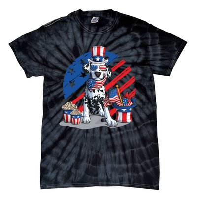 Dalmatian 4th Of July American Sunglasses Dog Puppy Usa Gift Tie-Dye T-Shirt