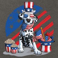 Dalmatian 4th Of July American Sunglasses Dog Puppy Usa Gift Cotton Canvas Backpack