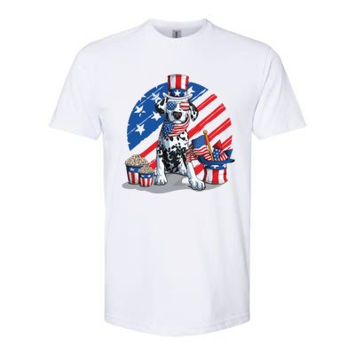 Dalmatian 4th Of July American Sunglasses Dog Puppy Usa Gift Softstyle CVC T-Shirt