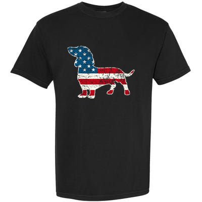 Dachshund 4th Of July American Flag Dog Lovers Garment-Dyed Heavyweight T-Shirt