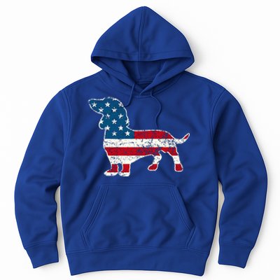 Dachshund 4th Of July American Flag Dog Lovers Hoodie