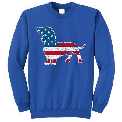 Dachshund 4th Of July American Flag Dog Lovers Sweatshirt