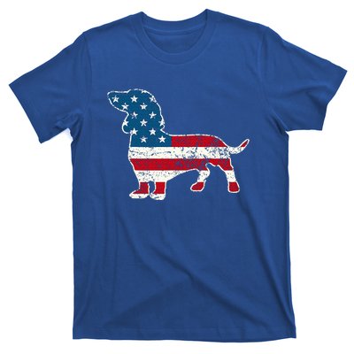 Dachshund 4th Of July American Flag Dog Lovers T-Shirt