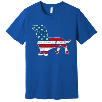 Dachshund 4th Of July American Flag Dog Lovers Premium T-Shirt