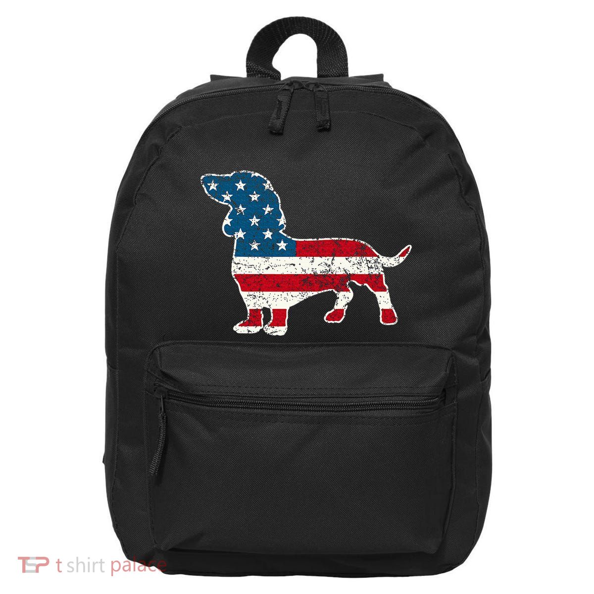 Dachshund 4th Of July American Flag Dog Lovers 16 in Basic Backpack