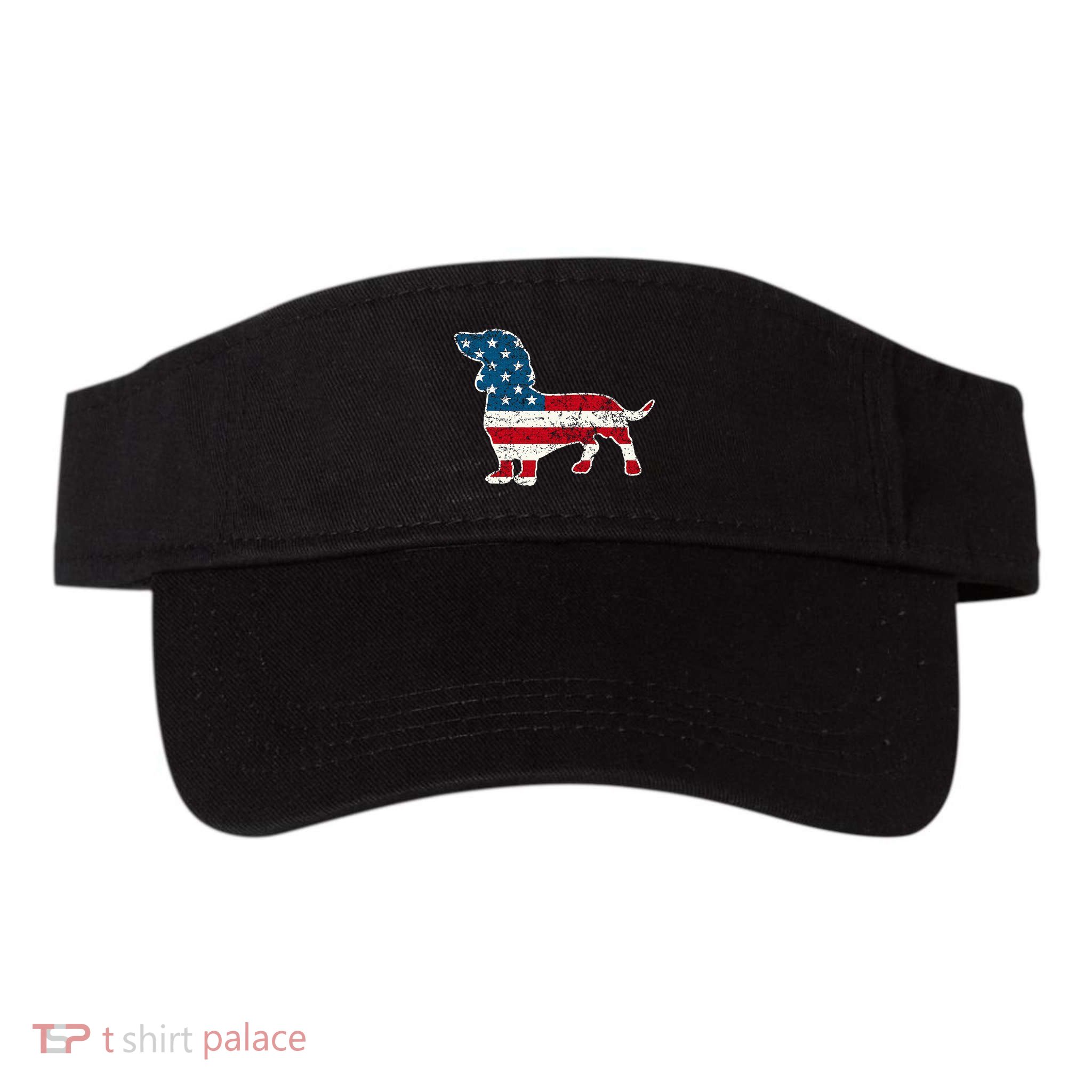Dachshund 4th Of July American Flag Dog Lovers Visor