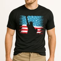 Distressed 4th Of July Liberty Flag Cooling Performance Crew T-Shirt