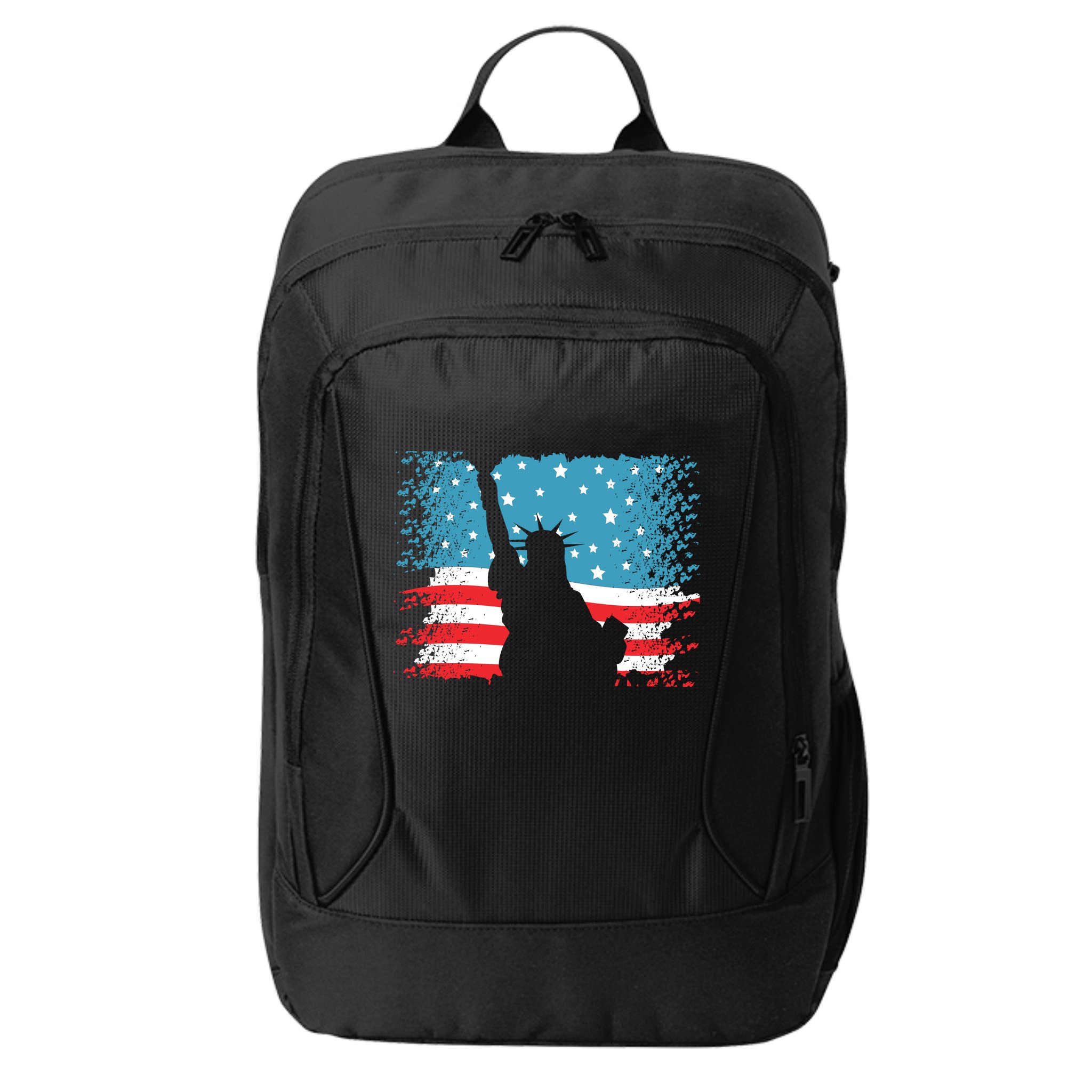 Distressed 4th Of July Liberty Flag City Backpack