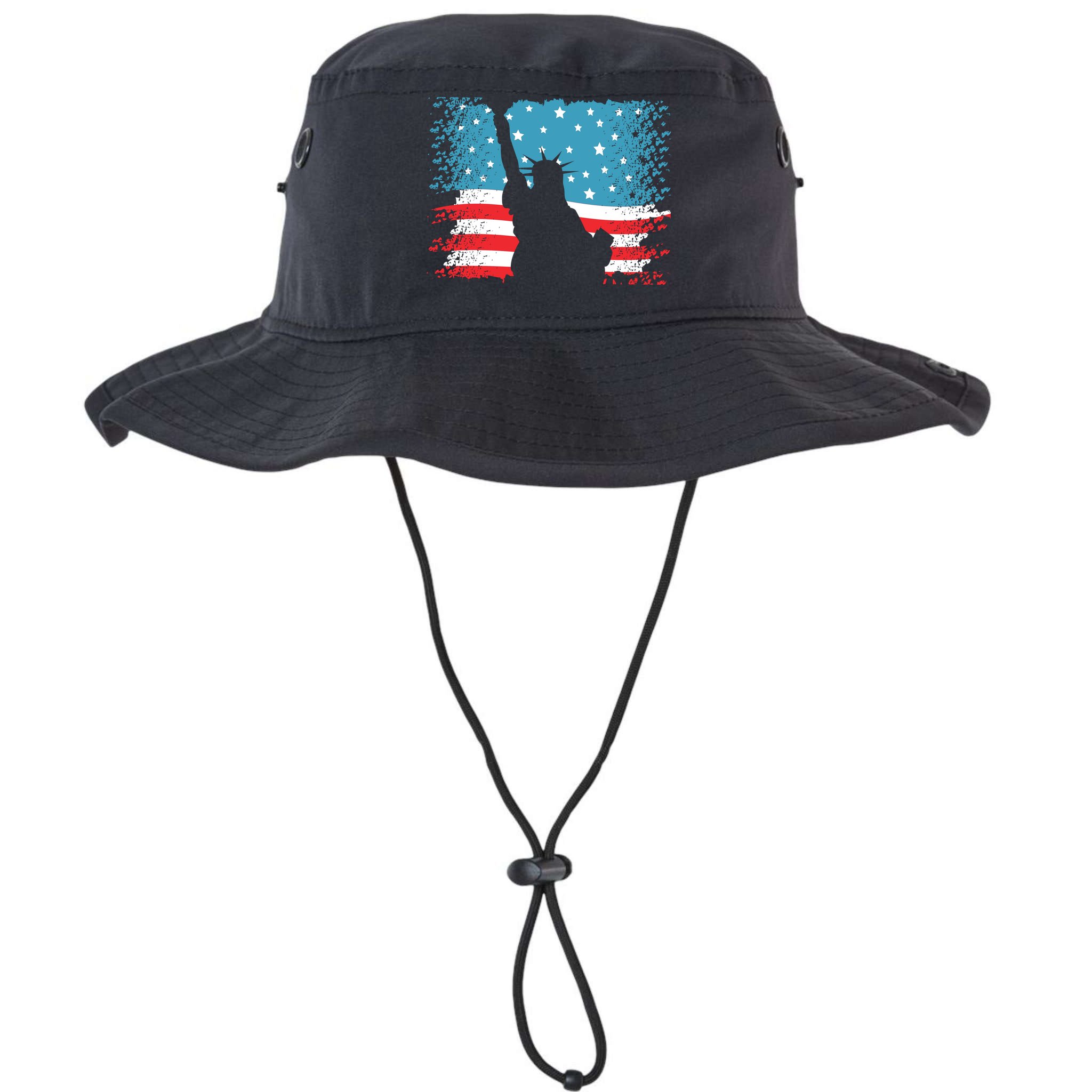 Distressed 4th Of July Liberty Flag Bucket Hat