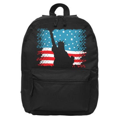 Distressed 4th Of July Liberty Flag 16 in Basic Backpack